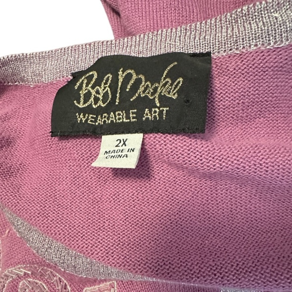 Bob Mackie Wearable Art Cardigan Sweater - image 5